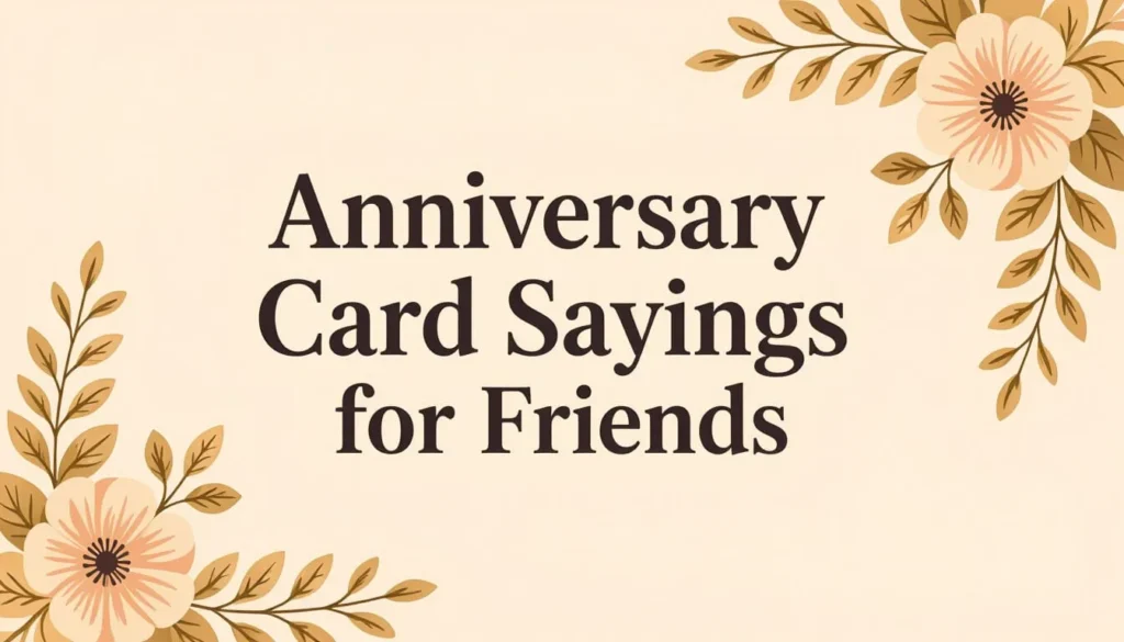 Anniversary Card Sayings for Friends