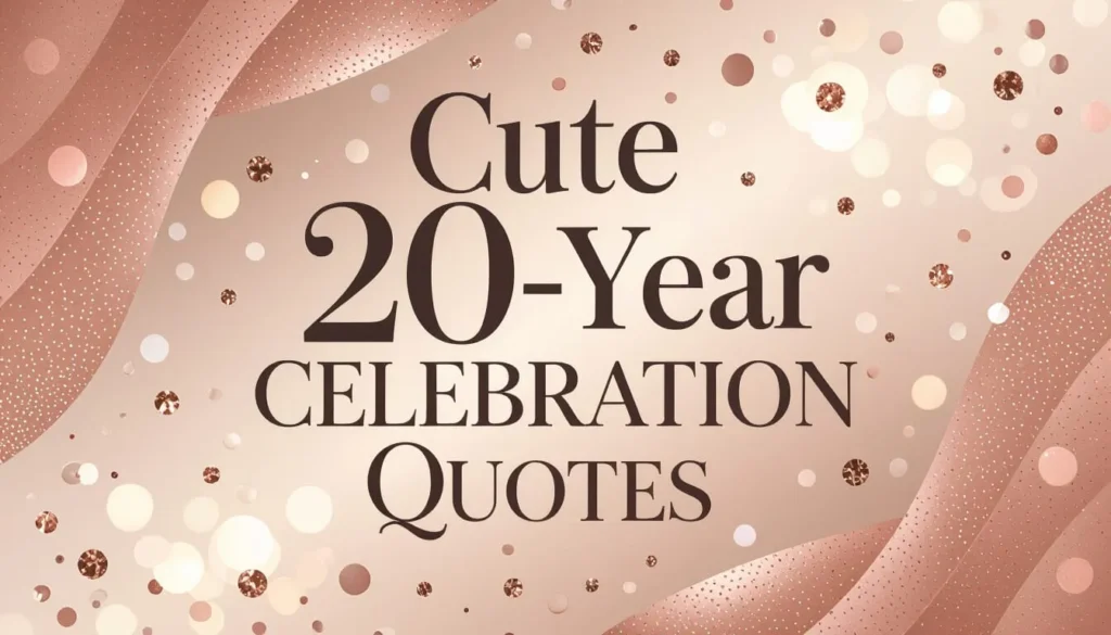 Cute 20-Year Celebration Quotes