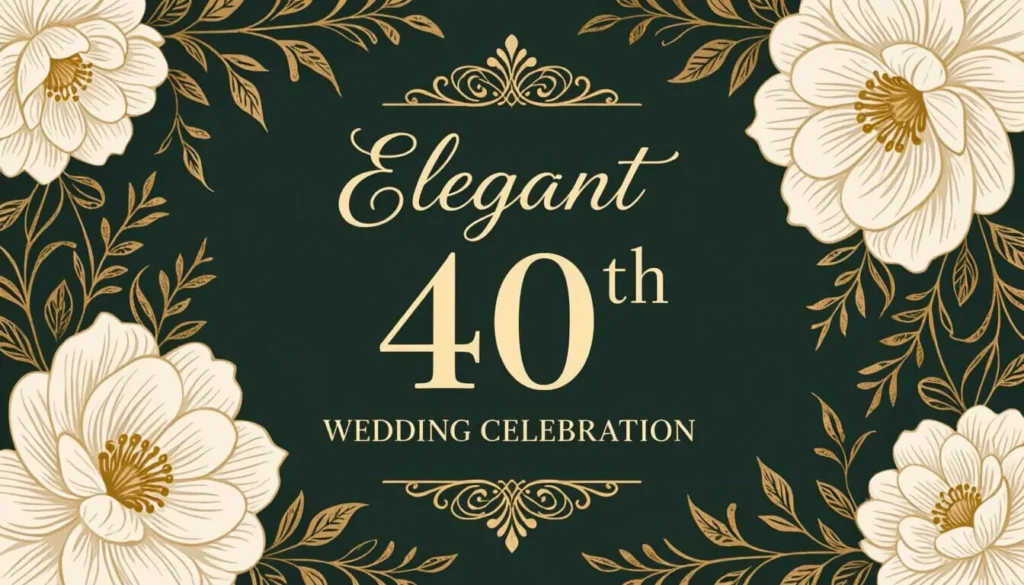 Elegant 40th Wedding Celebration Ideas