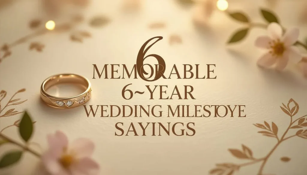 Memorable 6-Year Wedding Milestone Sayings