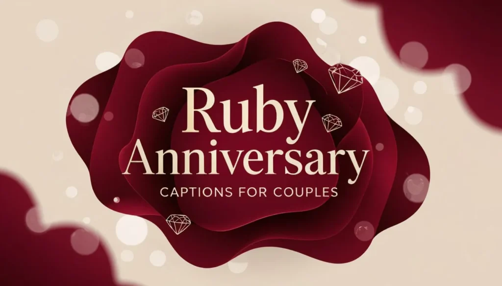 Ruby Anniversary Captions for Couples