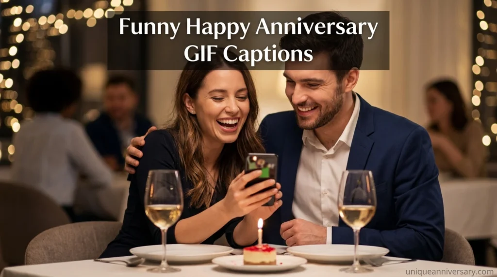 Funny Happy Anniversary GIF Captions
