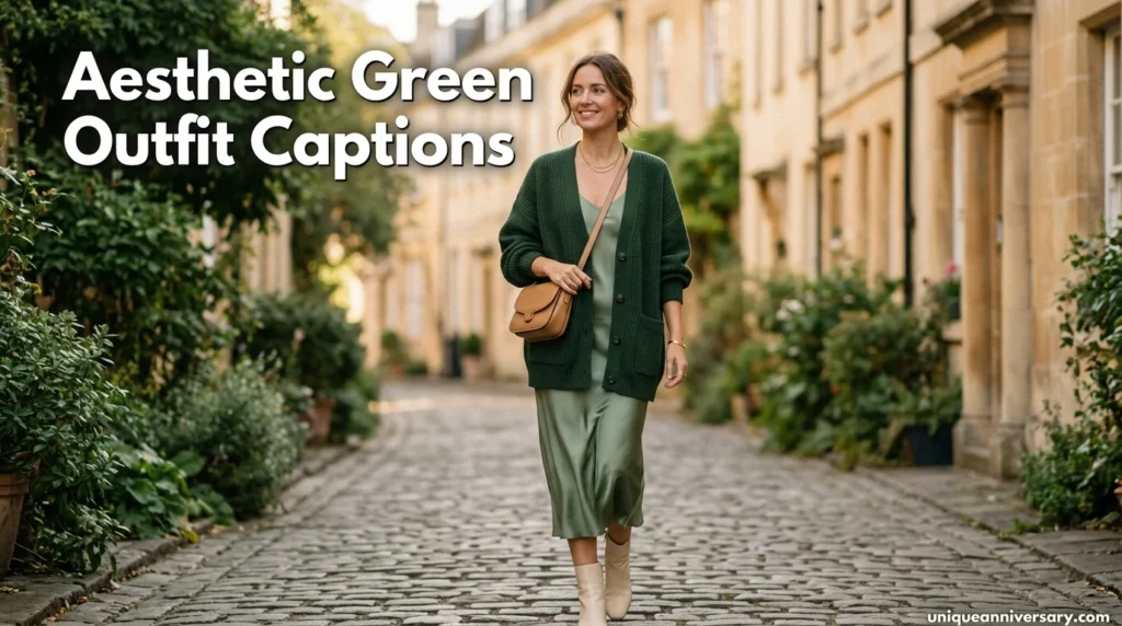 Aesthetic Green Outfit Captions