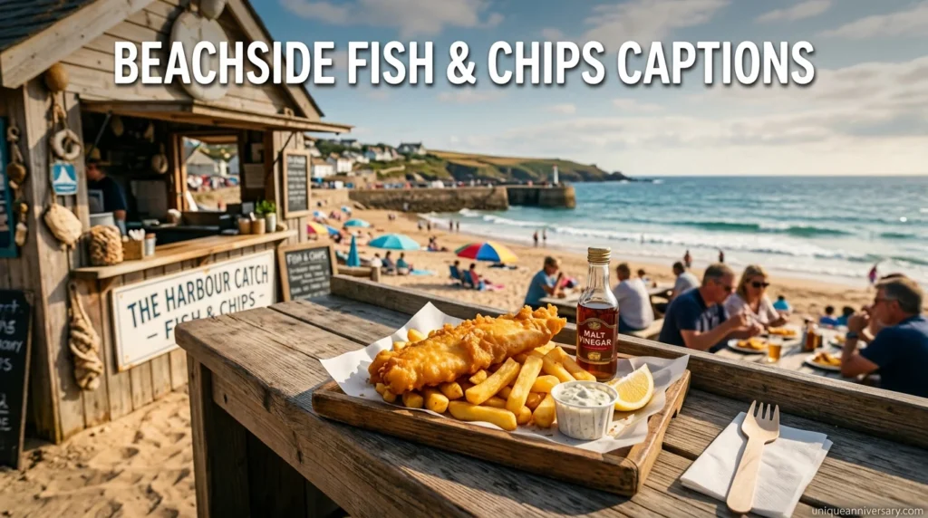 Beachside Fish & Chips Captions