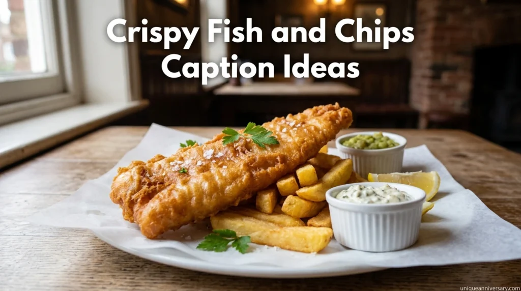 Crispy Fish and Chips Caption Ideas