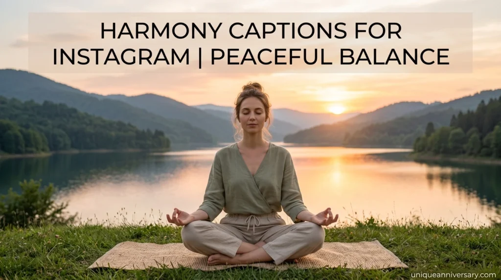 Harmony captions for Instagram peaceful balance