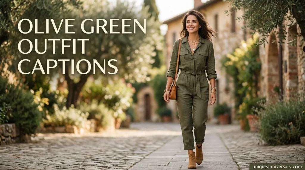 Olive Green Outfit Captions
