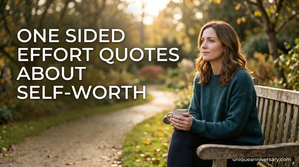 One Sided Effort Quotes About Self-Worth