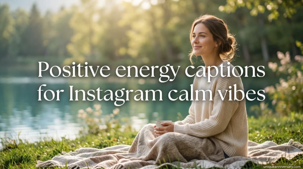 Positive energy captions for Instagram calm vibes