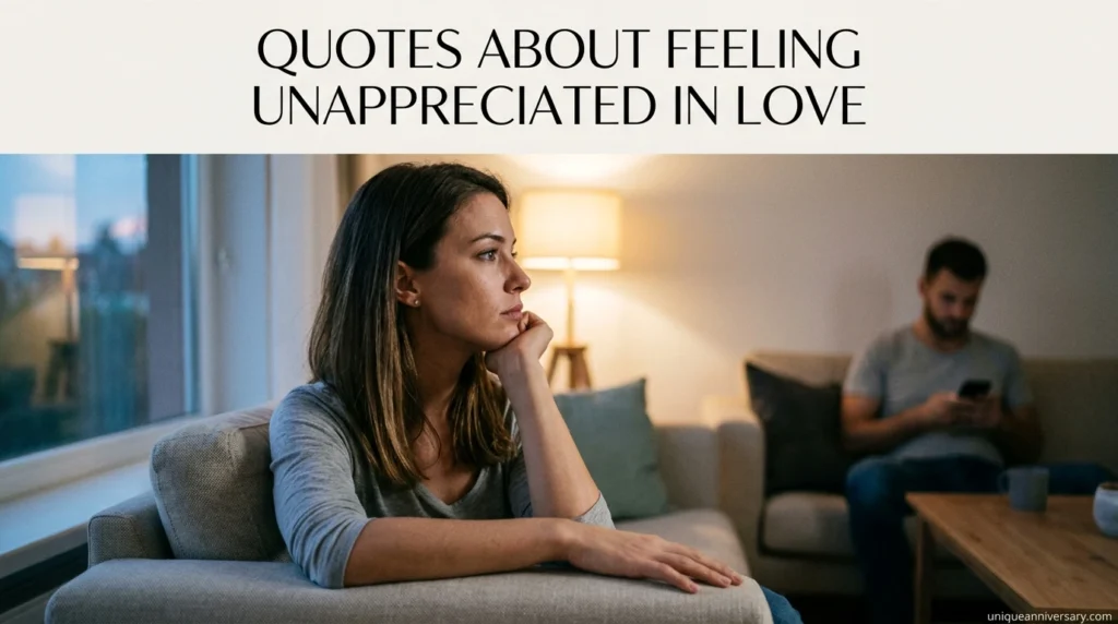 Quotes About Feeling Unappreciated in Love