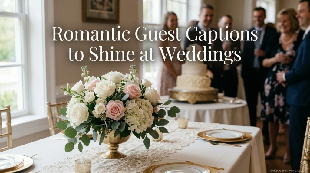 Romantic Guest Captions to Shine at Weddings