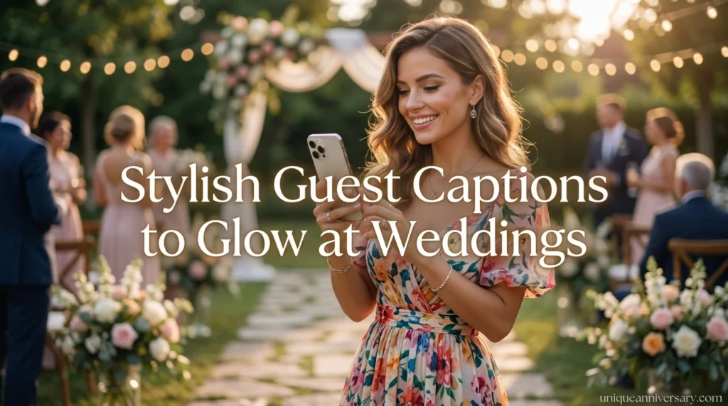 Stylish Guest Captions to Glow at Weddings