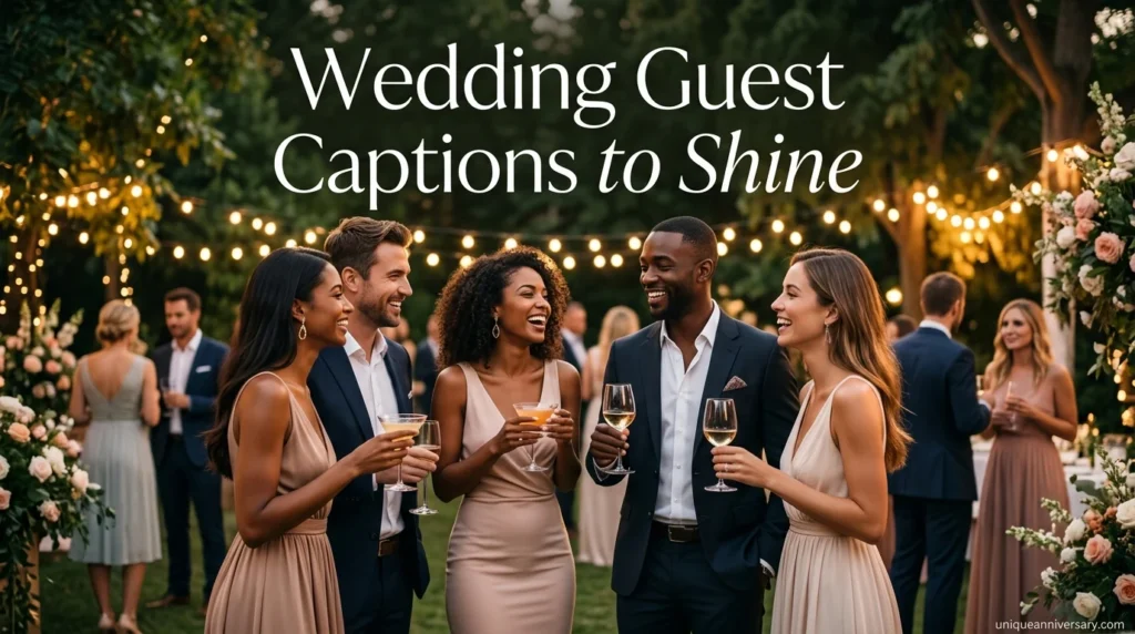 Wedding Guest Captions to Shine