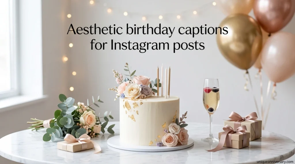 Aesthetic birthday captions for Instagram posts