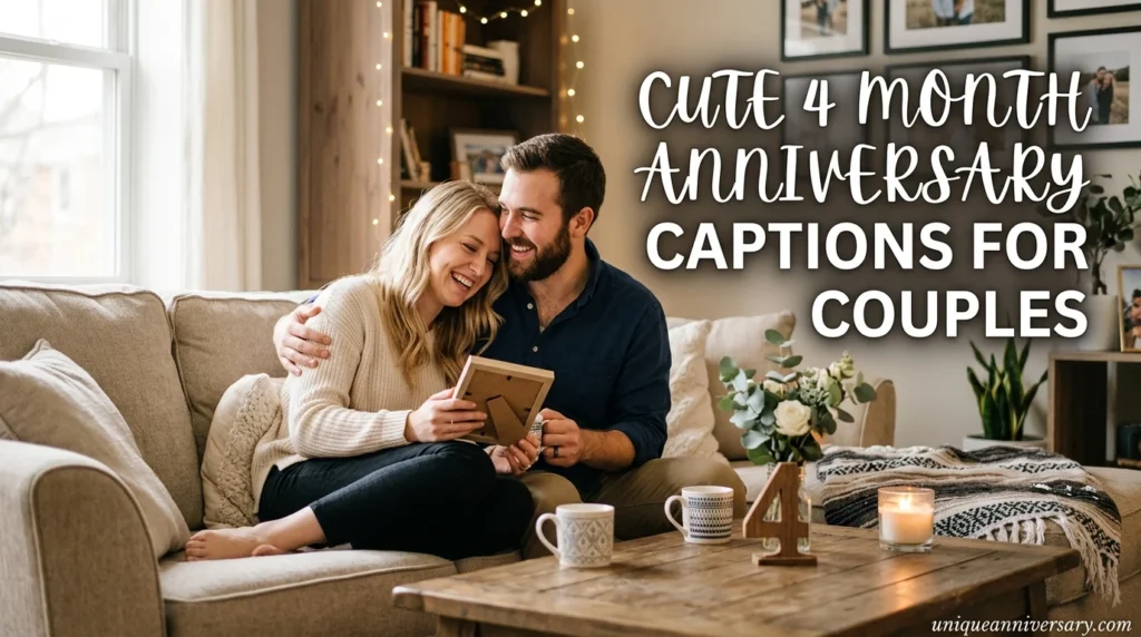 Cute 4 Month Anniversary Captions for Couples