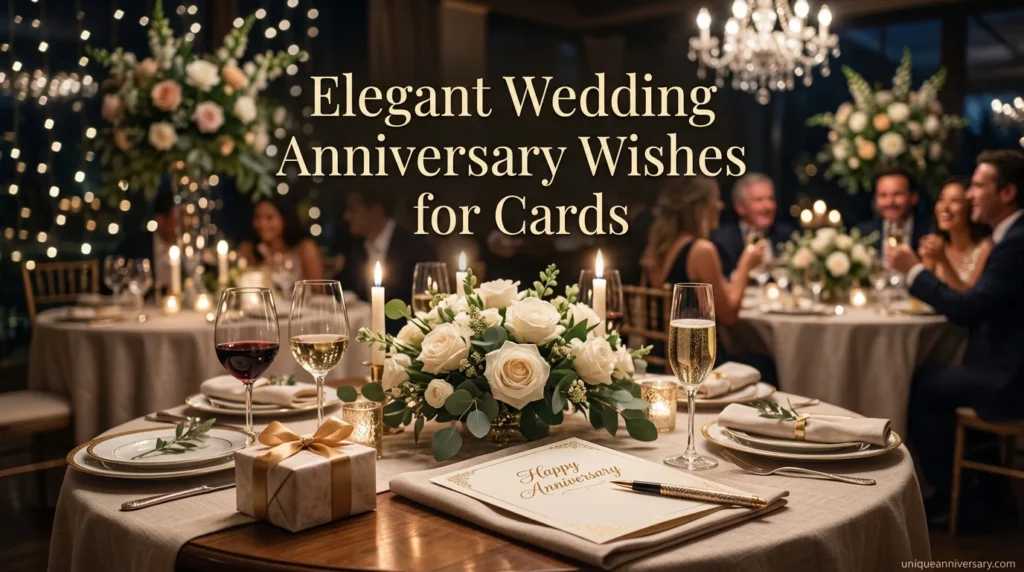 Elegant Wedding Anniversary Wishes for Cards