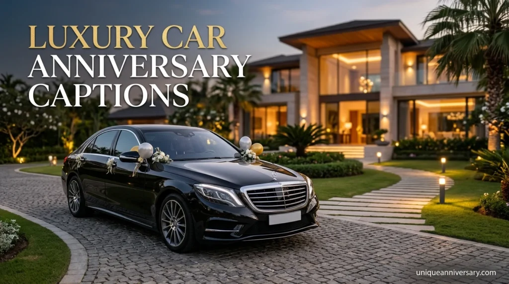 Luxury Car Anniversary Captions