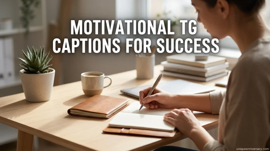 Motivational TG Captions for Success