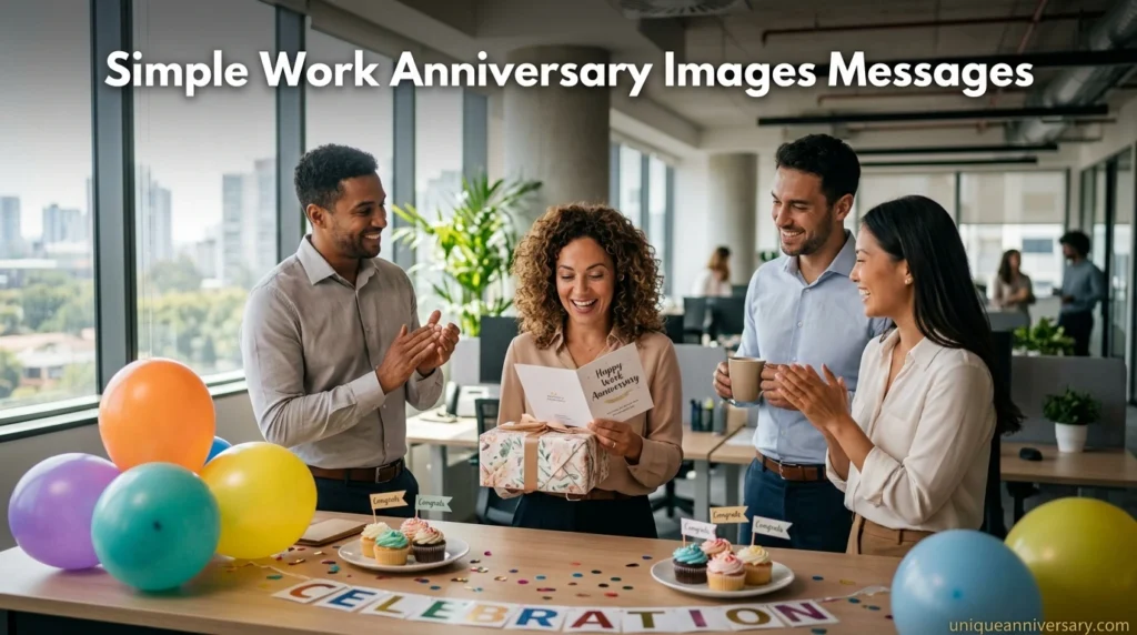 Simple Work Anniversary Images Messages