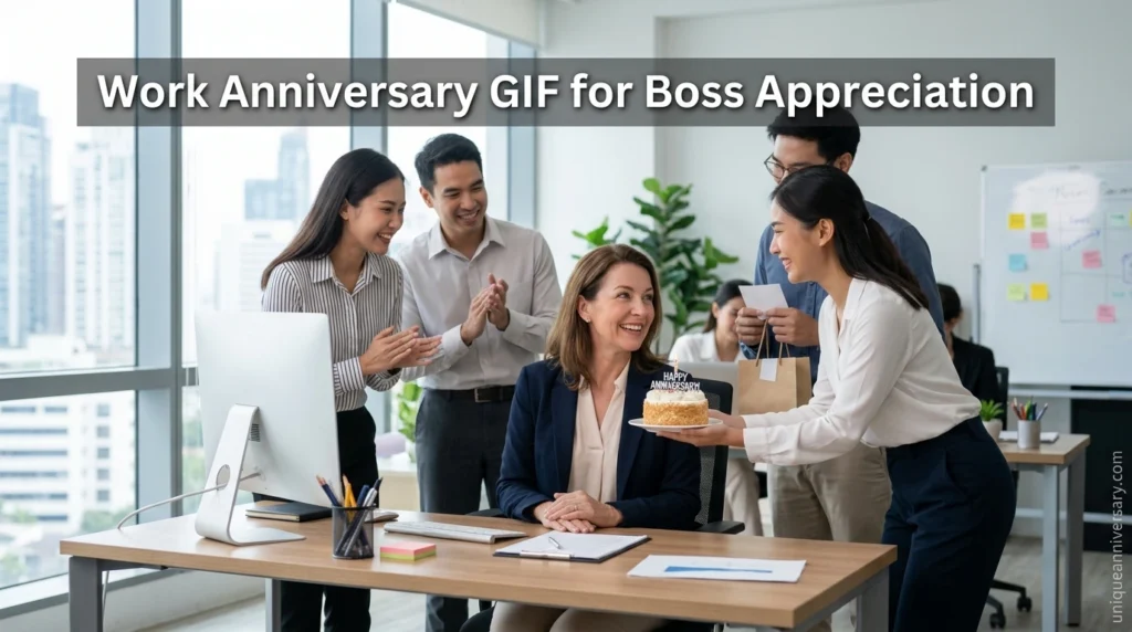 Work Anniversary GIF for Boss Appreciation